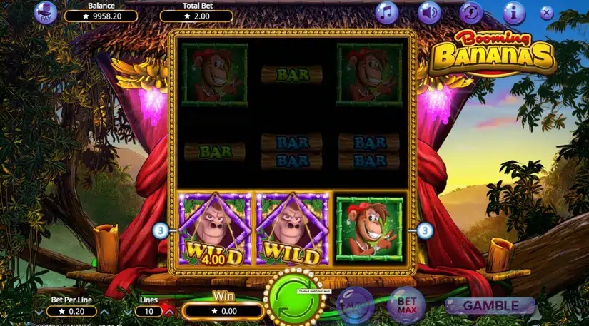 Booming Bananas slot screenshot 1