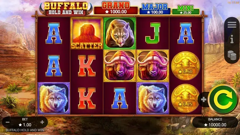 Buffalo Hold and Win slot screenshot 