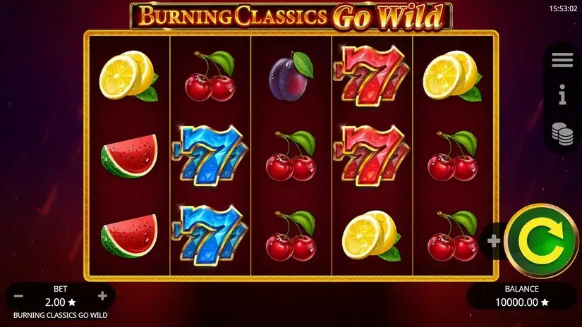 Burning Classics Go Wild slot screenshot 