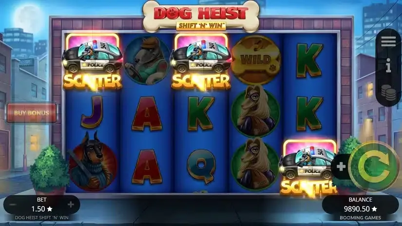 Dog Heist Shift ‘N’ Win slot screenshot 2