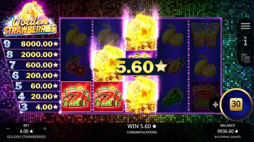 Golden Strawberries slot screenshot 4