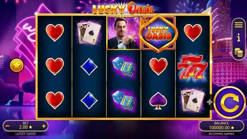 Lucky Oasis slot screenshot 1
