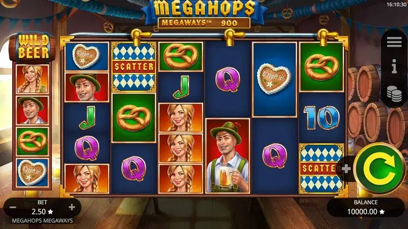 Megahops Megaways slot screenshot 