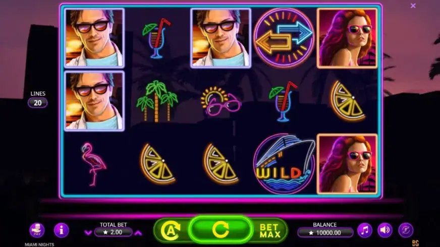 Miami Nights slot screenshot 2
