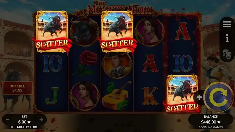 The Mighty Toro slot screenshot 2