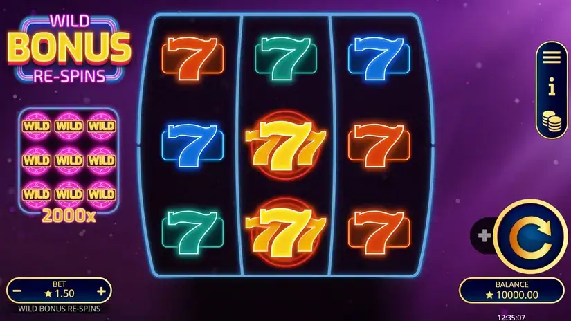 Wild Bonus Re-Spins slot screenshot 1