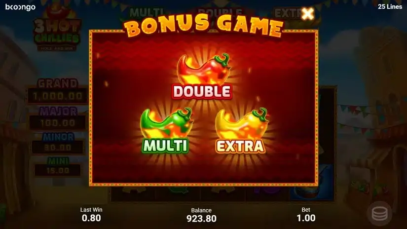 3 Hot Chillies slot screenshot 2