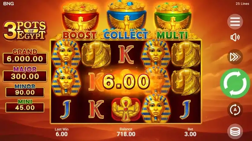 3 Pots of Egypt slot screenshot 3