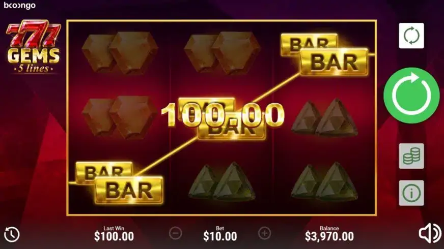 777 Gems slot screenshot 