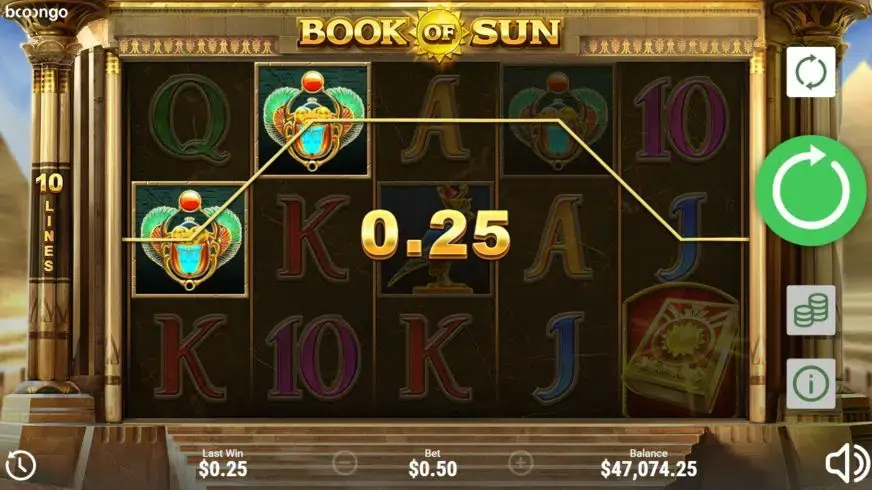 Book of Sun slot screenshot 1