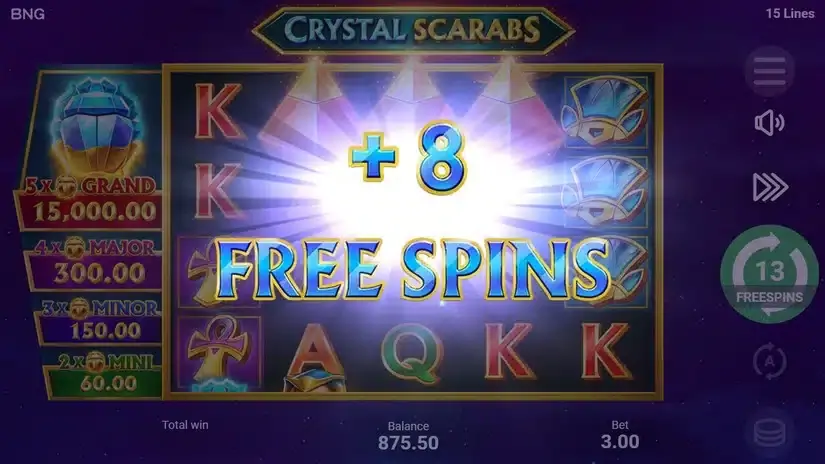 Crystal Scarabs slot screenshot 6