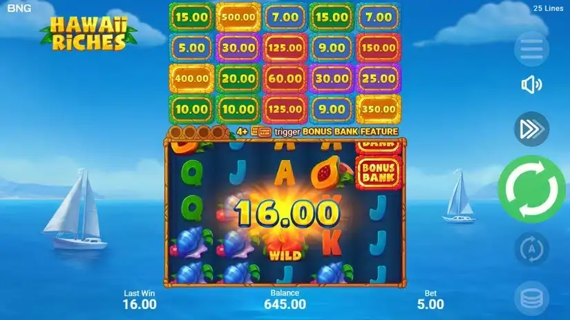 Hawaii Riches slot screenshot 