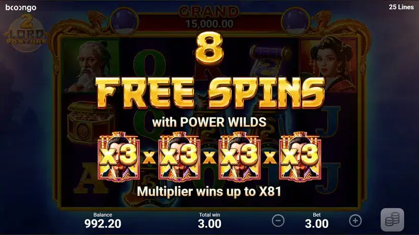 Lord Fortune 2 Hold and Win slot screenshot 3
