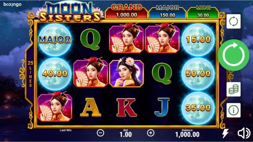 Moon Sisters slot screenshot 