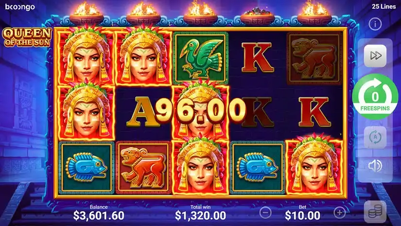 Queen of the Sun slot screenshot 1