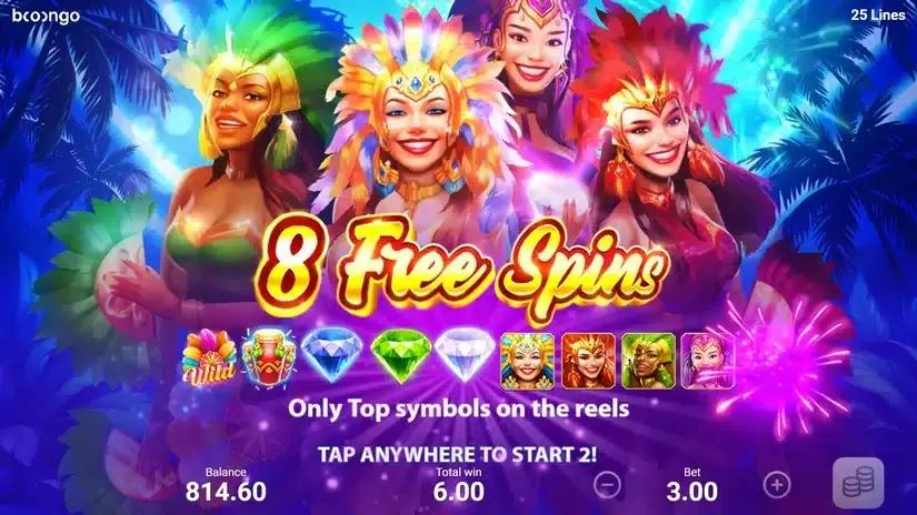 Rio Gems slot screenshot 6