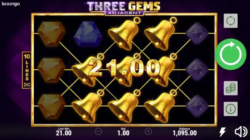 Three Gems slot screenshot 3