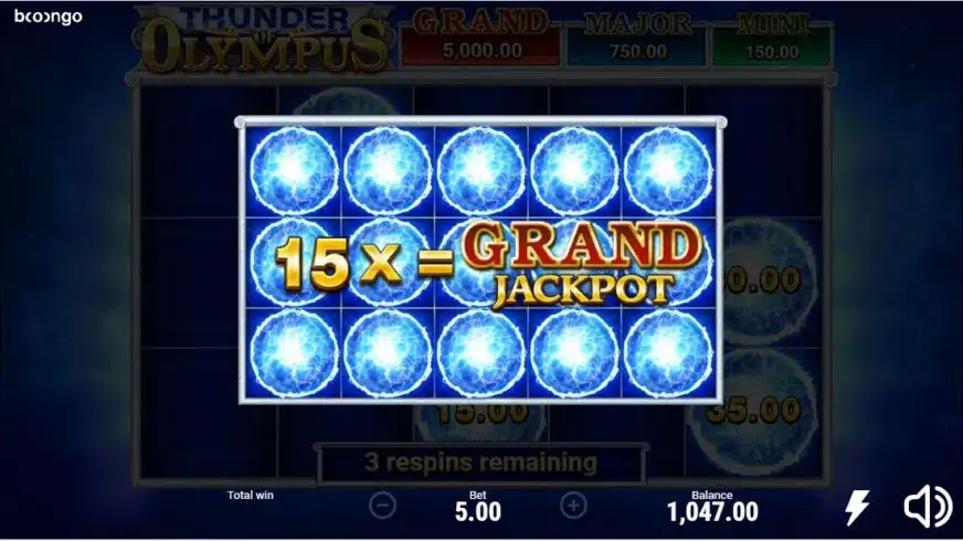 Thunder of Olympus slot screenshot 2
