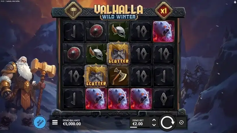 Valhalla Wild Winter slot screenshot 