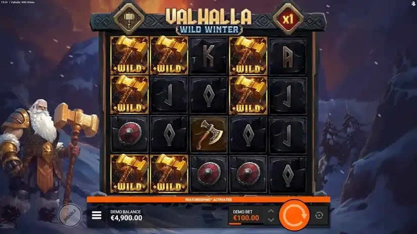 Valhalla Wild Winter slot screenshot 2