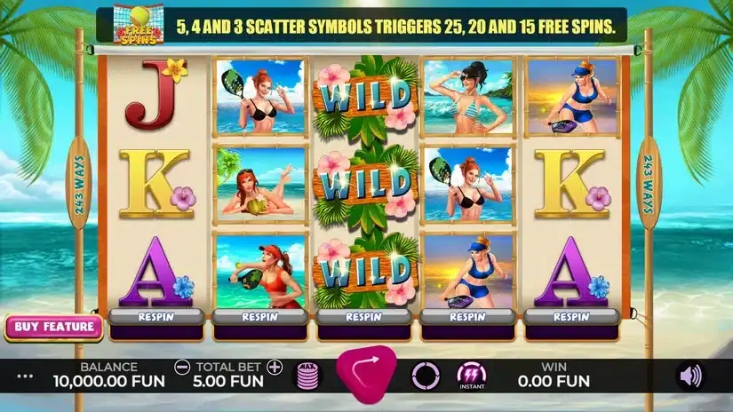 Beach Tennis slot screenshot 