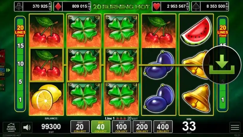 20 Burning Hot slot screenshot 
