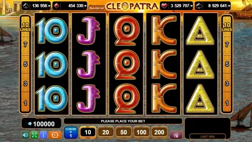 Grace of Cleopatra slot screenshot 1