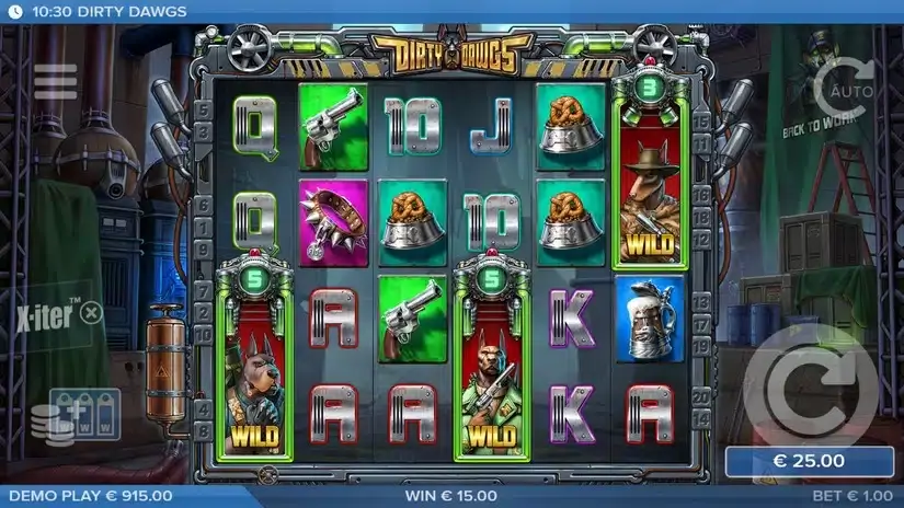 Dirty Dawgs of Nitropolis slot screenshot 2