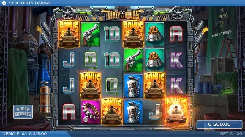 Dirty Dawgs of Nitropolis slot screenshot 3