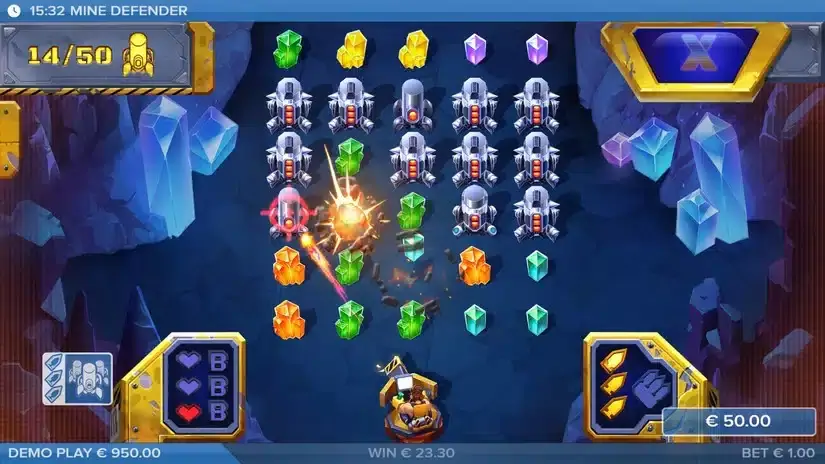 Mine Defender slot screenshot 