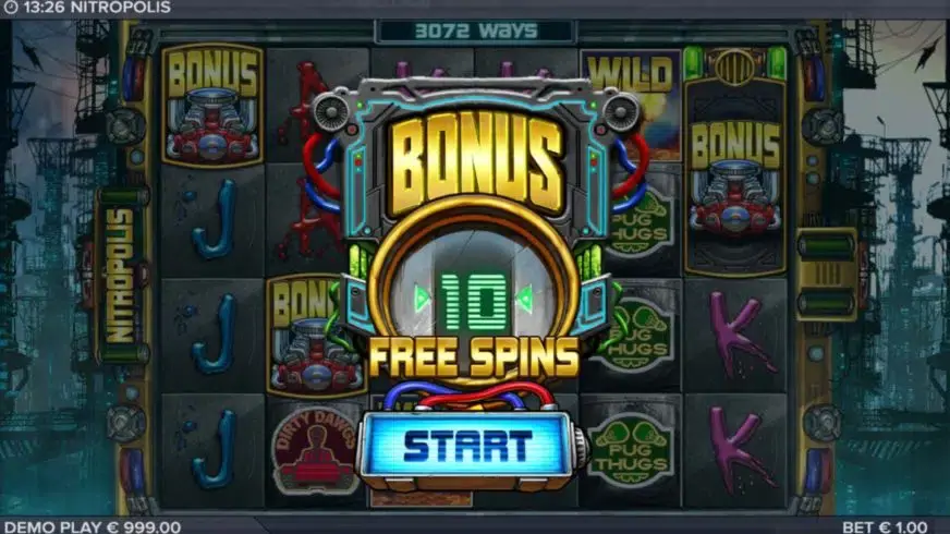 Nitropolis slot screenshot 