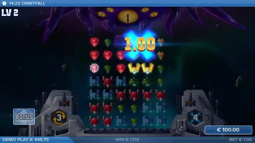 Orbitfall slot screenshot 