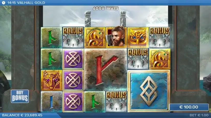 Valhall Gold slot screenshot 2