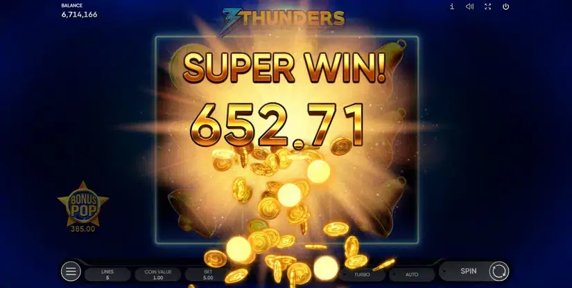 3 Thunders slot screenshot 7