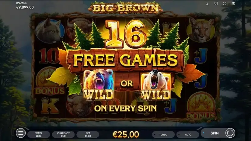 Big Brown slot screenshot 3