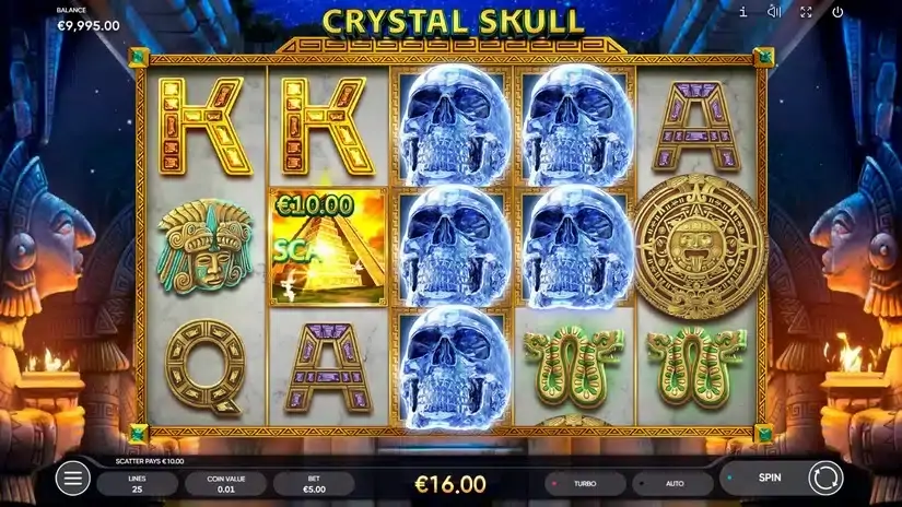 Crystal Skull slot screenshot 2