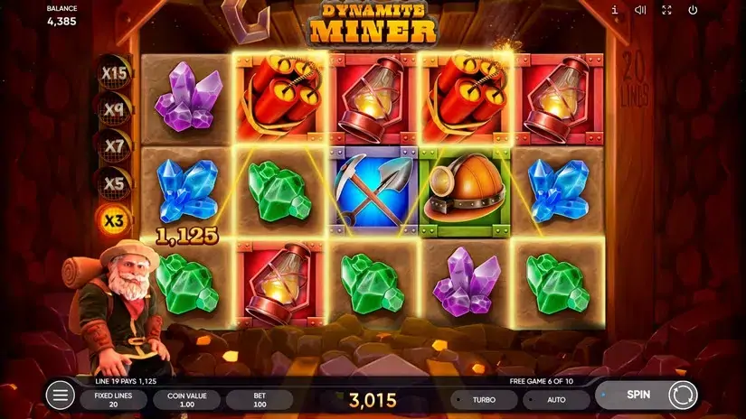 Dynamite Miner slot screenshot 7