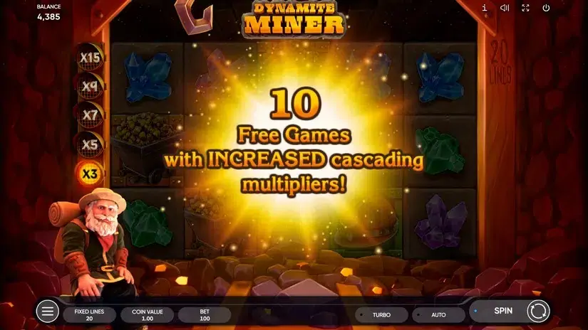 Dynamite Miner slot screenshot 5