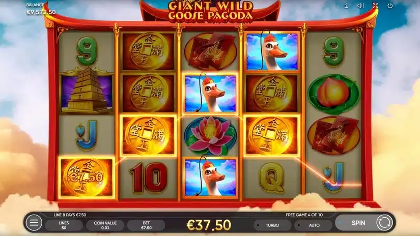 Giant Wild Goose Pagoda slot screenshot 4