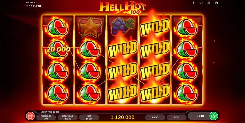 Hell Hot 100 slot screenshot 2