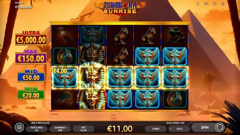 Joker Ra: Sunrise slot screenshot 3