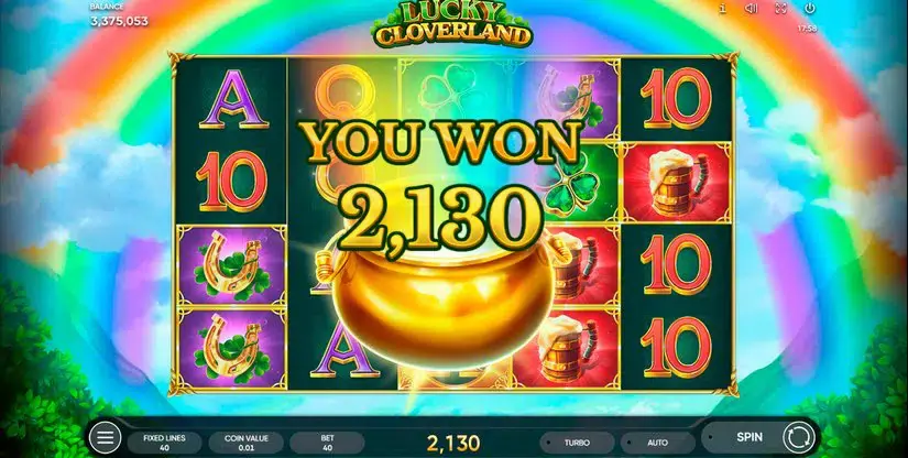 Lucky Cloverland slot screenshot 