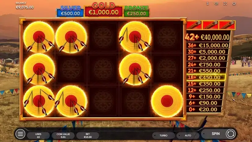 Mongol Treasures 2 Archery Competition slot screenshot 4