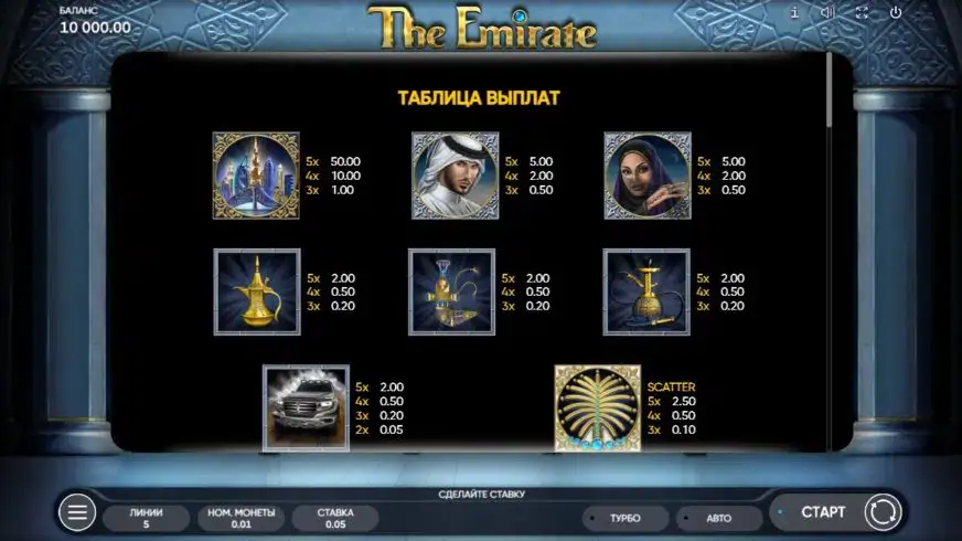 The Emirate slot screenshot 