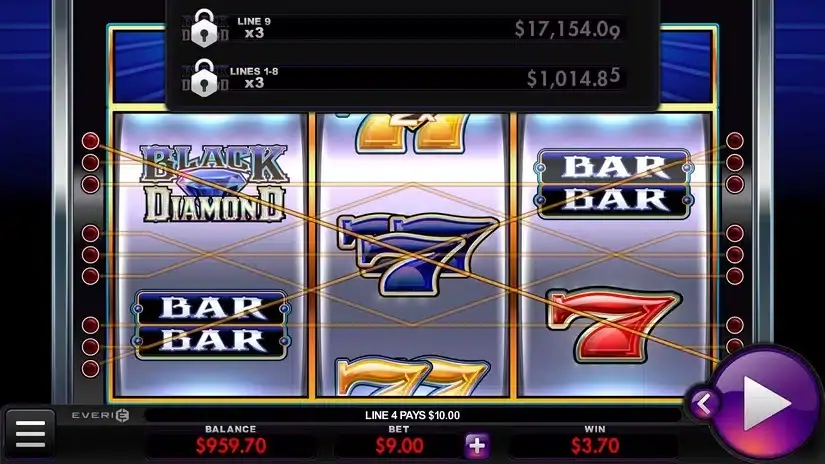 Black Diamond slot screenshot 