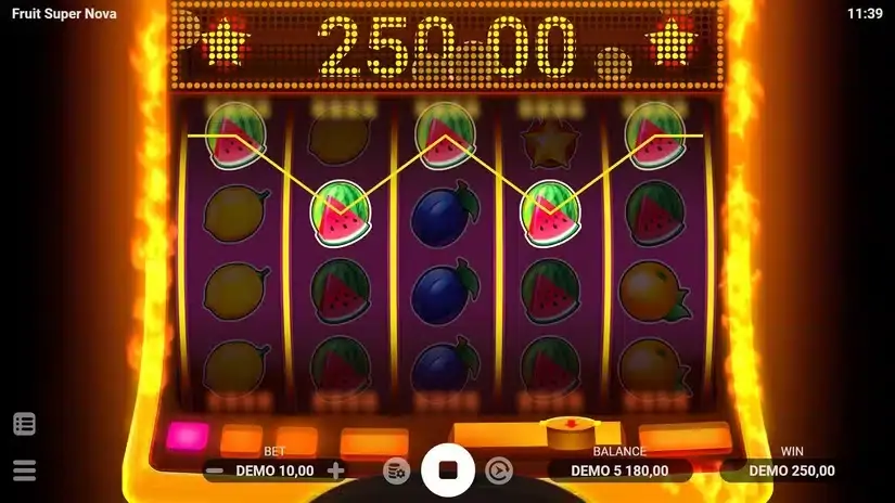 Fruit Super Nova slot screenshot 2
