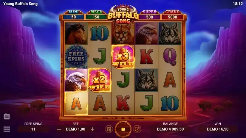 Young Buffalo Song slot screenshot 4