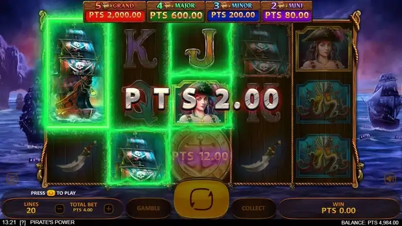 Pirates Power slot screenshot 2