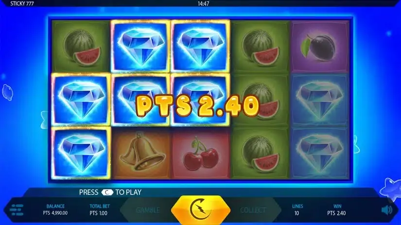 Sticky 777 slot screenshot 2