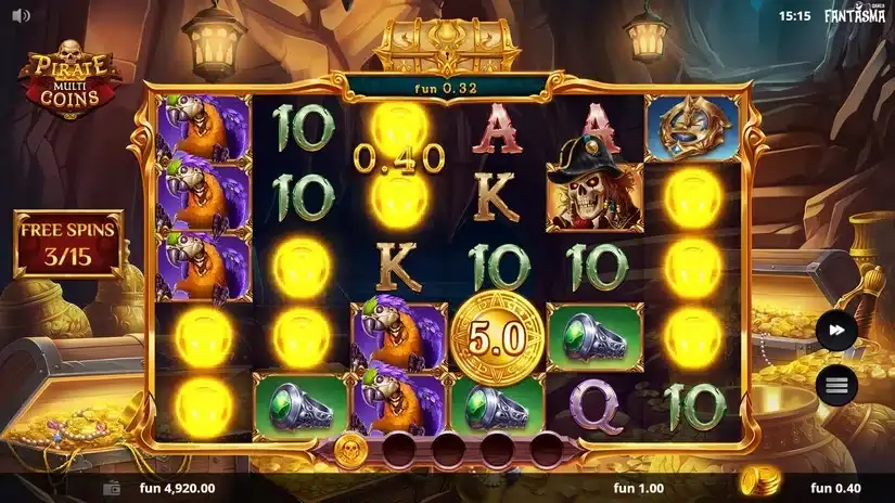 Pirate Multi Coins slot screenshot 3